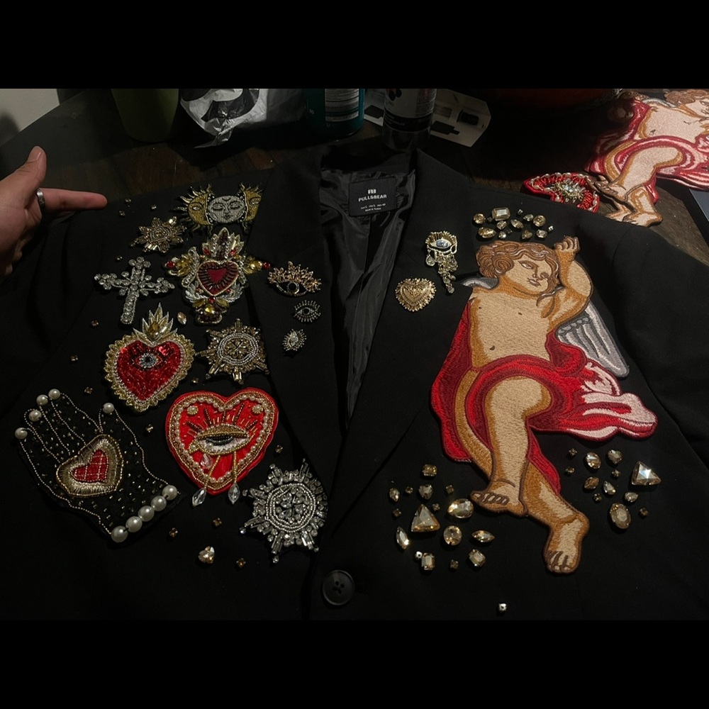 Philipp Plein Black Sport Coat Classic Design